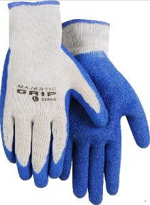 Box of 12 M-Safe Cotton Poly Gloves with Latex Palm