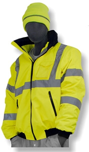 Majestic Class 3 Yellow High-Visibility Bomber Jacket