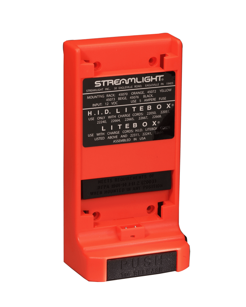 Streamlight E-Spot FireBox Vehicle Mount, 12V Direct Wire- Orange 45865 #080926-45865-9 for sale