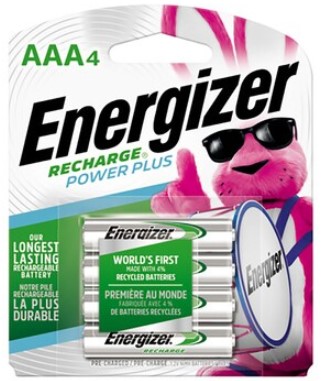 Energizer Rechargeable AAA NIMH Batteries (4-pack) - NH12BP4