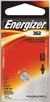 Energizer 362-361 Silver Oxide Coin Cell Battery Energizer 362-361 Silver Oxide Coin Cell Battery
