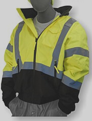 Majestic Class 3 Yellow/Black Bottom High-Visibility Bomber Jacket