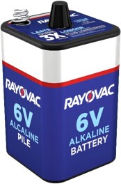 RAY-O-VAC Alkaline 6V Battery Spring Top