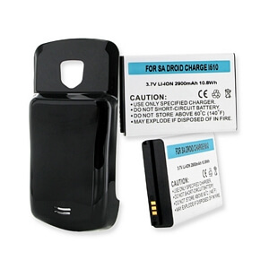 SAMSUNG DROID CHARGE I510 EXTENDED LI-ION 2900mAh W/ DOOR SAMSUNG DROID CHARGE I510 EXTENDED LI-ION 2900mAh W/ DOOR
