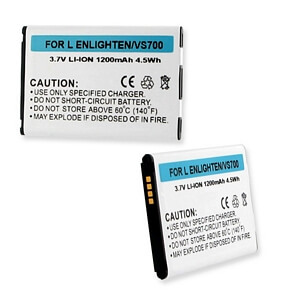 LG ENLIGHTEN / VS700 3.7V 1200mAh LI-ION BATTERY LG ENLIGHTEN / VS700 3.7V 1200mAh LI-ION BATTERY