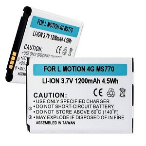 LG MOTION 4G MS770 3.7V 1200mAh LI-ION BATTERY