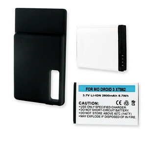 MOTOROLA DROID 3 XT862 EXTENDED LI-ION 2600mAh MOTOROLA DROID 3 XT862 EXTENDED LI-ION 2600mAh