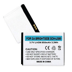 SAMSUNG BRIGHTSIDE SCH-U380 3.7V 850mAh LI-ION BATTERY