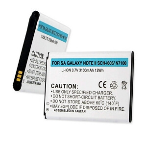 SAMSUNG GALAXY NOTE II SCH-I605 3.7V 3100mAh LI-ION BATTERY