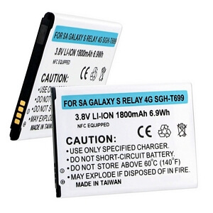 SAMSUNG GALAXY S RELAY 4G SGH-T699 3.7V 1.8Ah LI-ION NFC BATTERY SAMSUNG GALAXY S RELAY 4G SGH-T699 3.7V 1.8Ah LI-ION NFC BATTERY