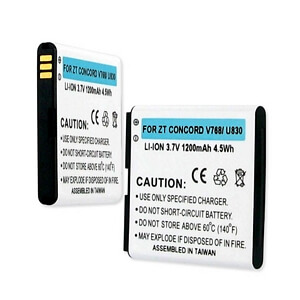 ZTE CONCORD V768 / U830 3.7V 1200mAh LI-ION BATTERY