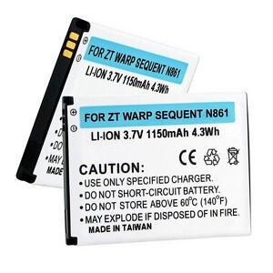 ZTE WARP SEQUENT N861 3.7V 1150mAh LI-ION BATTERY