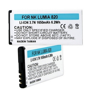 NOKIA LUMIA 820 3.7V 1650mAh LI-ION BATTERY