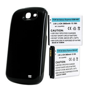 SAMSUNG GALAXY EXPRESS SGH-I437 3.9Ah EXT BATTERY W/ BLACK COVER