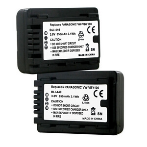 PANASONIC VW-VBY100 3.6V 850MAH