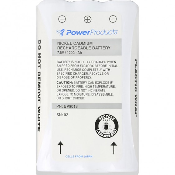 BATTERY FOR MOTOROLA P10 - 7.5 V / 1200 mAh / NiCdAlso Fits: Radius P10, SP50+ (low power), SP10, SP