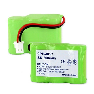 3X2/3AA NiMH 600mAh/C CONNECTOR #CPH-403C for sale