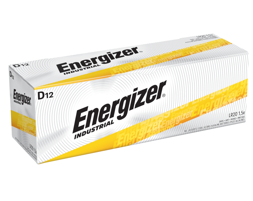 Energizer Industrial D batteries bulk packaging