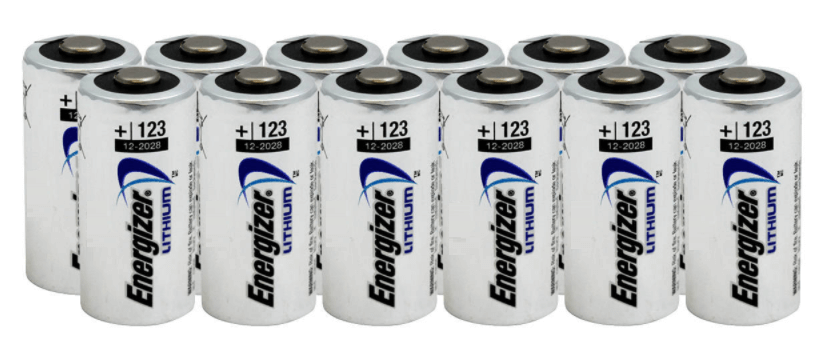 CR123A Lithium 3v Batteries, 5-Pack