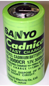 Sanyo N3000CR NiCad Rechargeable Battery Sanyo N3000CR NiCad Rechargeable Battery