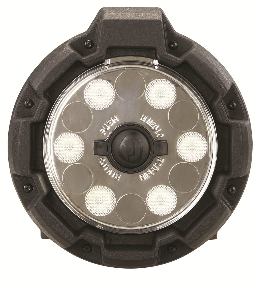 Streamlight Portable Scene Light Yellow 45670 Front Flood Streamlight Portable Scene Light 45670 High Beam View