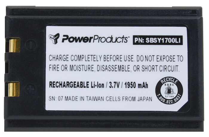 BATTERY FOR SYMBOL PDT200 - 3.7V / 1950 mAh / 7.2 Wh / Li-Ion #SBSY1700LI for sale
