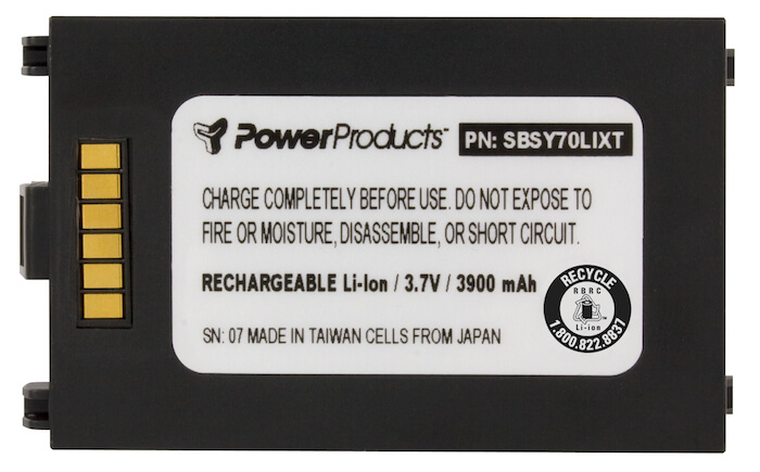 BATTERY FOR SYMBOL MC70 - 3.7V / 3900 mAh / 14.4 Wh / Li-Ion #SBSY70LIXT for sale