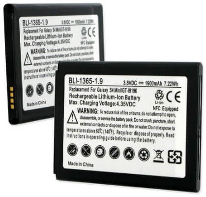 Batteria compatibile per Samsung SCH-R890 Galaxy S4 Mini - 2300 mAh 3.8 V  batteria (Nero) - BatteryUpgrade