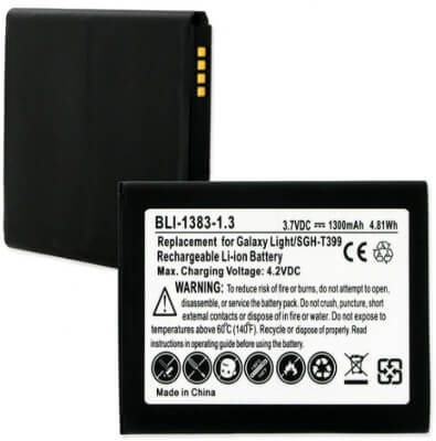 SAMSUNG GALAXY LIGHT SGH-T399 B105BU 3.7V 1.3Ah LI-ION BATTERY