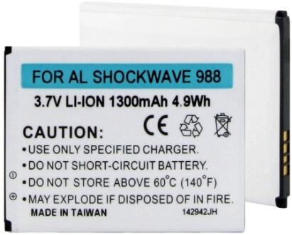 ALCATEL SHOCKWAVE OT988 3.7V 1300mAh LI-ION BATTERY #BLI-1417-1.3 for sale