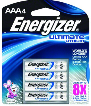 Energizer Ultimate Lithium AAA Batteries 4-Pack Energizer Ultimate Lithium AAA Batteries 4-Pack