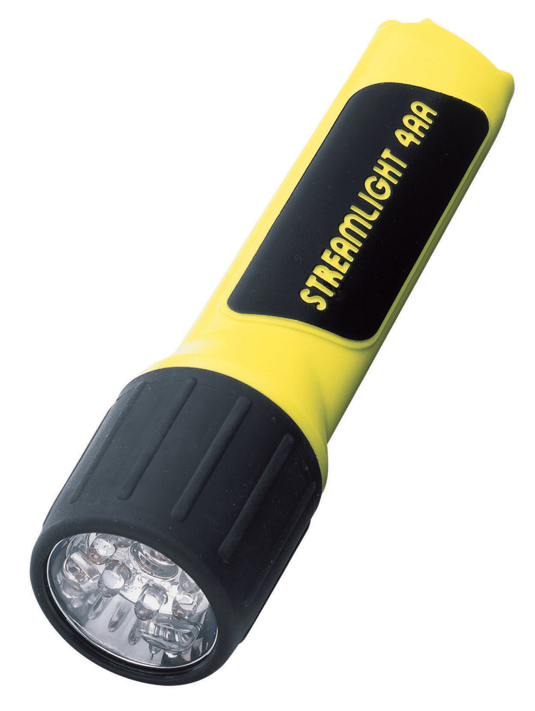 Streamlight 4AA with White LED Alkaline Clam - Yellow 68202 Streamlight 4AAwithWhiteLEDAlkalineClam 68202
