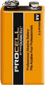 Duracell Procell 9 volt batteries will keep high drain devices running